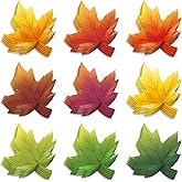 Geyee 108 Pcs Thanksgiving Fall Leaves Cutouts Christian Bulletin Board Sets Classroom Autumn Paper Maple Religious Leaves Die Cuts for Craft School Door Chalkboard Decorations(Watercolor,4 Inch)