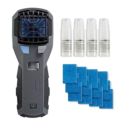 Thermacell: MR-450X Armored Portable Mosquito Repeller, Black, with 2 Earth Scent Refill Packs