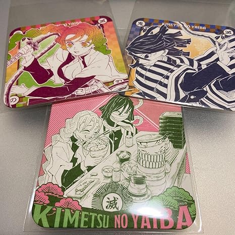 Amazon 鬼滅の刃 コースター 伊黒 甘露寺 おばみつ 3枚 ジャンプフェア アイドル 芸能人グッズ 通販