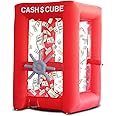 SAYOK Inflatable Cash Cube Booth Inflatable Money Grab Machine for Business Advertising Event Promotion(NO BLOWERS INCLUDED, 5.9x5.9x8.2ft, Red)