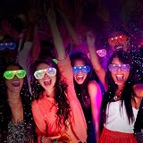 SZHFU 36 Pack Neon LED Glasses 6 Colors 3 Modes Shutter Party Lights view 6