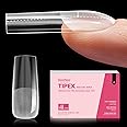 Beetles Tipex Instant Apex Nail Tips,180Pcs Pre-building & Pre-Etched Gel Nail Tips Long Square Thicker Acrylic Nails Strong Full Cover False Nail Extension Building Gel Press-on Nails for Flat Nails