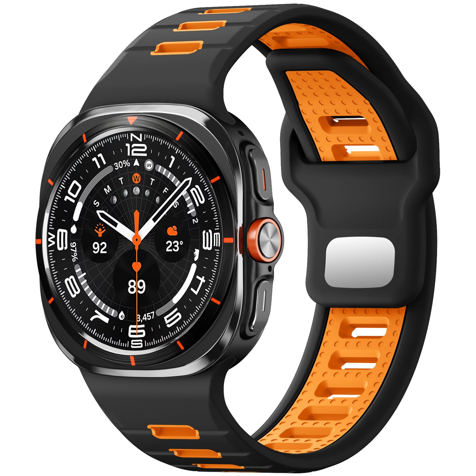 Photo 1 of Odbeai Sport Band for Galaxy Watch Ultra Bands(2025/2024),Compatible with Samsung Watch Ultra Band,Soft Silicone Breathable Waterproof Loop Replacement Strap for Galaxy Ultra Watch Band 47mm for Men