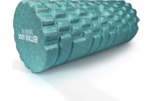The Original Body Roller - High Density Foam Roller Massager for Deep Tissue Massage of The Back and Leg Muscles - Self Myofascial Release of Painful Trigger Point Muscle Adhesions - 13" Turquoise