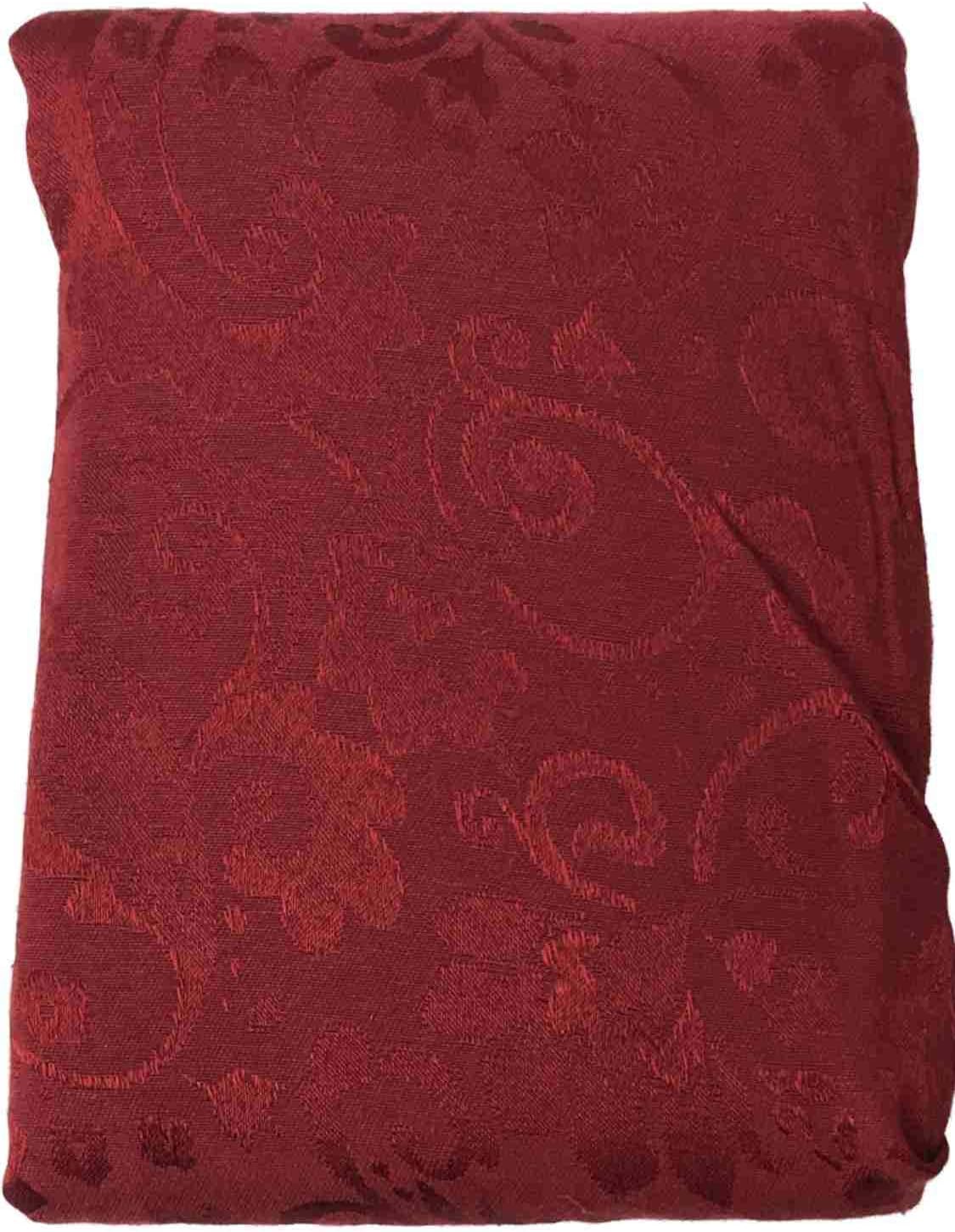 Better Home and Gardens Red Damask Tablecloth Fabric Table