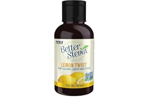 NOW Foods, Better Stevia Liquid, Lemon Twist, Zero-Calorie Liquid Sweetener, Low Glycemic Impact, Certified Non-GMO, 2-Ounce