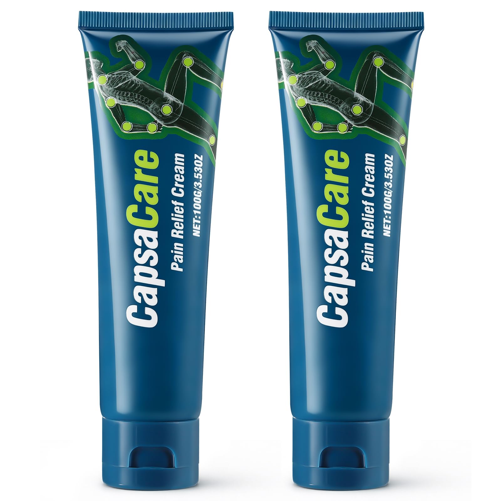 Photo 1 of 2 Pack CapsaCare Neuropathy Relief Cream,Capsaicin Nerve Relief Cream with Mint & Lavender Oil, Cooling & Soothing Formula for Skin Discomfort, Lightweight & Non-Greasy