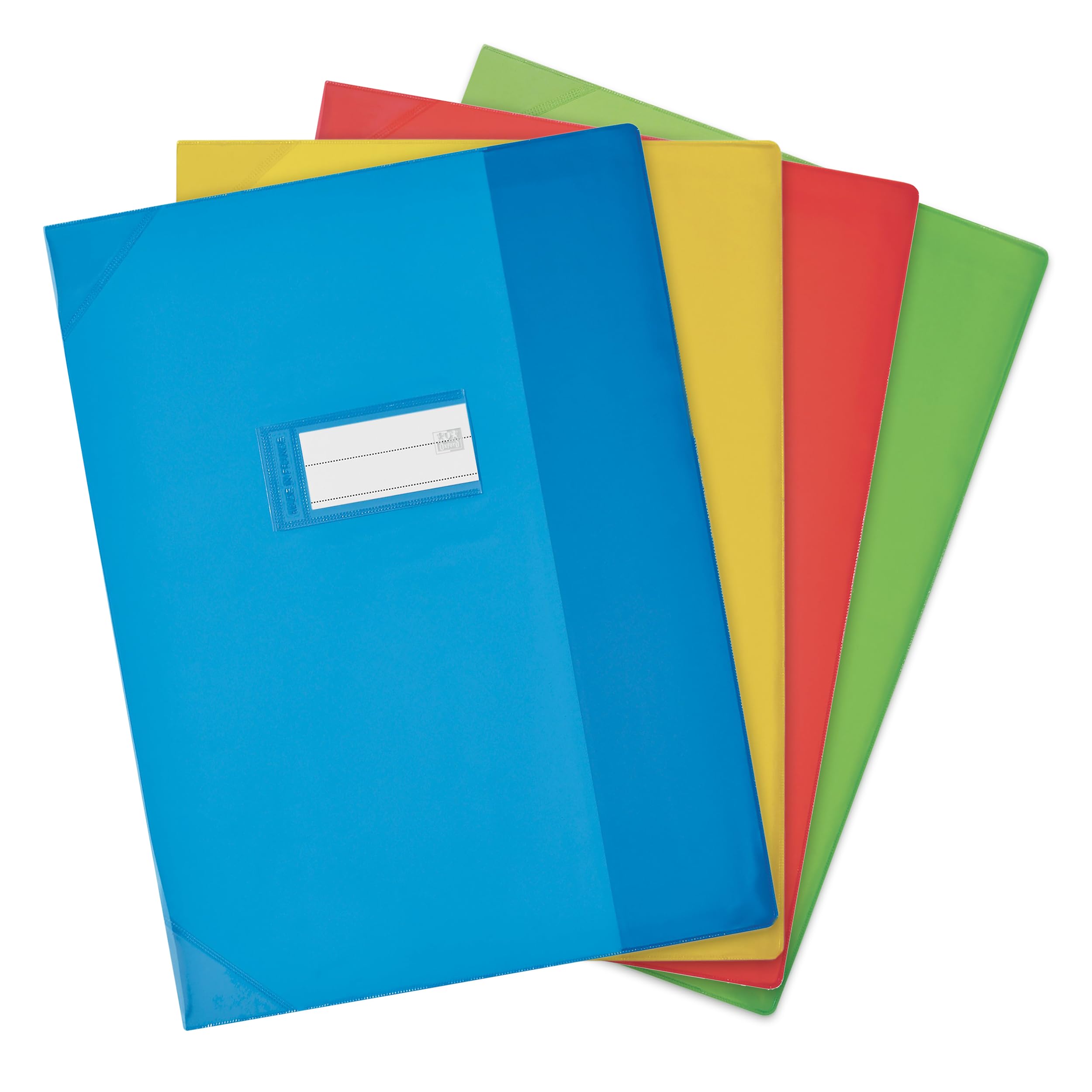 OXFORD Strong Line Exercise Book Cover 24 x 32 cm PVC Transparent 15/100 Assorted Colours