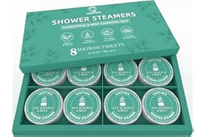 Shower Steamers Aromatherapy, 8-Pack Shower Bombs Eucalyptus & Mint Essential Oil, Mothers Day Gifts for Women Mom Her Daught