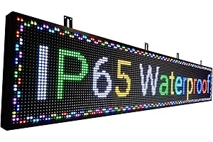 P10 Scrolling LED Sign WiFi Programmable LED Display, Outdoor IP65 Waterproof Digital Message Display Board, Customizable Neo