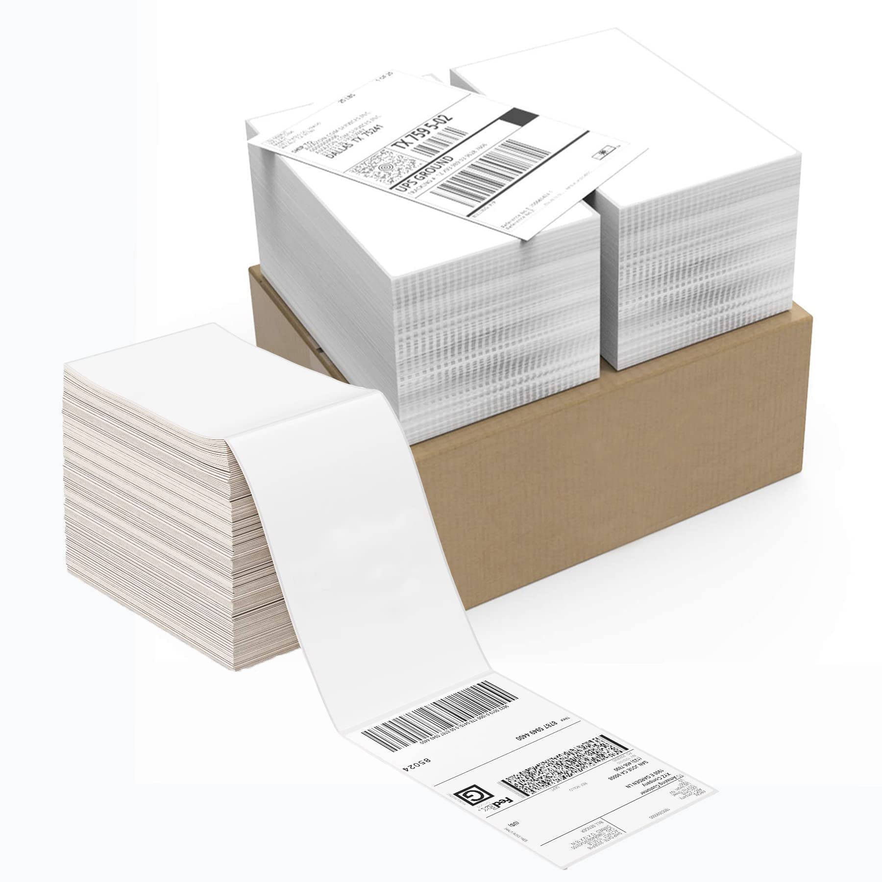 4x6 Shipping Label (1 Stack - 1000 Labels) Perforated Postage Thermal...