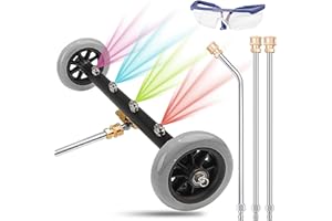 Selkie 16" Undercarriage Cleaner,2-in-1 Undercarriage Pressure Washer,Surface Cleaner Water Broom with 3pcs Extension Wand and Quick Connect Pivot Coupler 4000psi,Underbody Car Washer