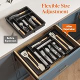 Lifewit Extendable Cutlery Drawer Organizer 9 Compartment 33-57cm Black view 8