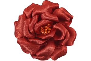 MERDIA Camellia Flower Brooches and Pins for Women | Hat and Hair Pins | Flower Clips for Clothes