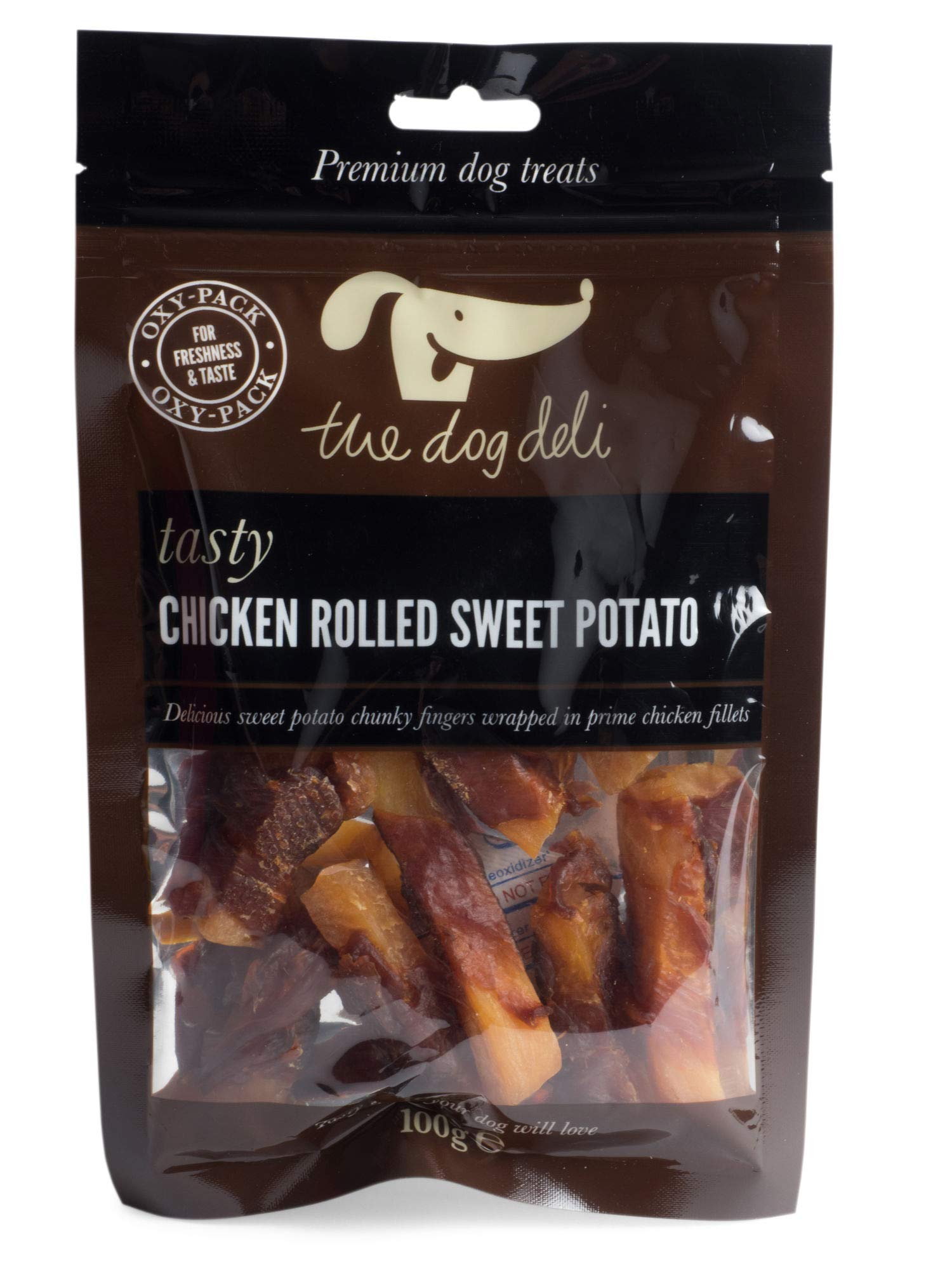 Dog Deli by Petface Chicken Rolled Sweet Potato Treat 100 g (Pack of 5, total of 500 g)
