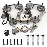 Htostar Racing Timing Chain Kit Compatible with Buick Cadillac Chevrolet GMC Pontiac Saab Saturn Suzuki Acadia Traverse Enclave Caprice Equinox 2.8 3.0 3.2 3.6 2007-2022 with VVT Sprocket Solenoid