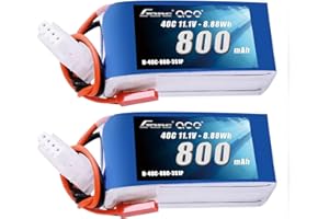 Gens ace 3S 800mAh 11.1V 40C LiPo Battery Pack with JST Plug(2 Pcs)