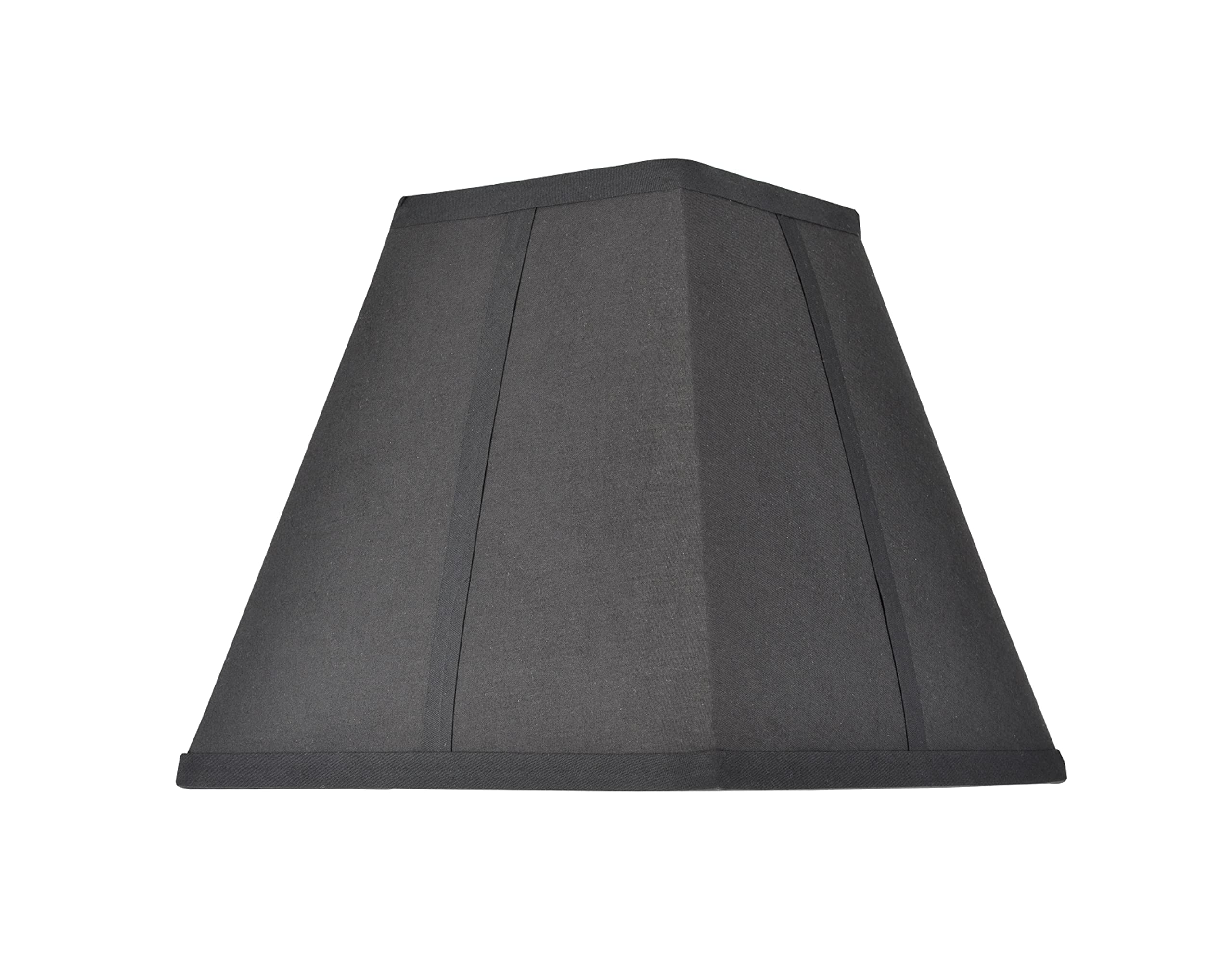 Photo 1 of Aspen Creative 36500 Transitional Square Hardback Empire Shape Spider Construction Lamp Shade in Black, 10" Wide (5-1/4" + 5-1/4") x (10" x 10") x 9-1/2"