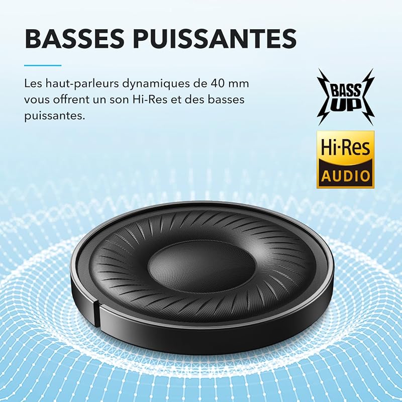 par Anker Q20i Casque Bluetooth sans Fil
