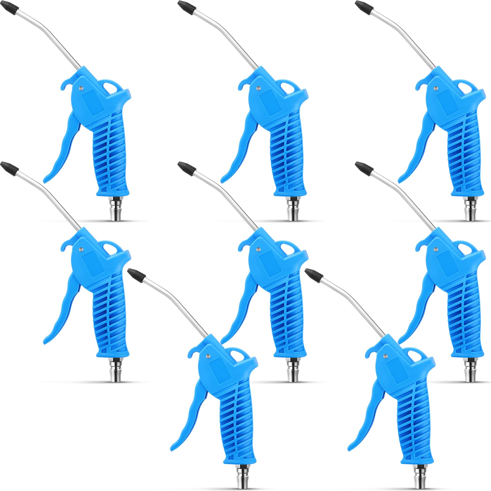 Photo 1 of Gisafai 8 Pcs Air Nozzle Blower Gun Blue Air Blow Gun with Rubber Tip High Flow Air Blower Gun for Compressor Air Blow Tools for Home Car Garage Store Industrial Clean Detail