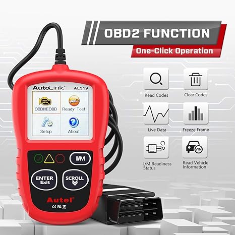 Amazon Com Autel Autolink Al319 Obd2 Scanner Automotive Engine Fault Code Reader Can Scan Tool Automotive