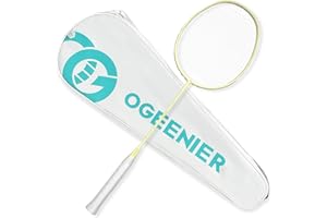 OGEENIER Professional 4U Carbon Fiber Badminton Racket - 30LBS - Includes Badminton Grip and Bag, Lightweight Badminton Racquet for Gym