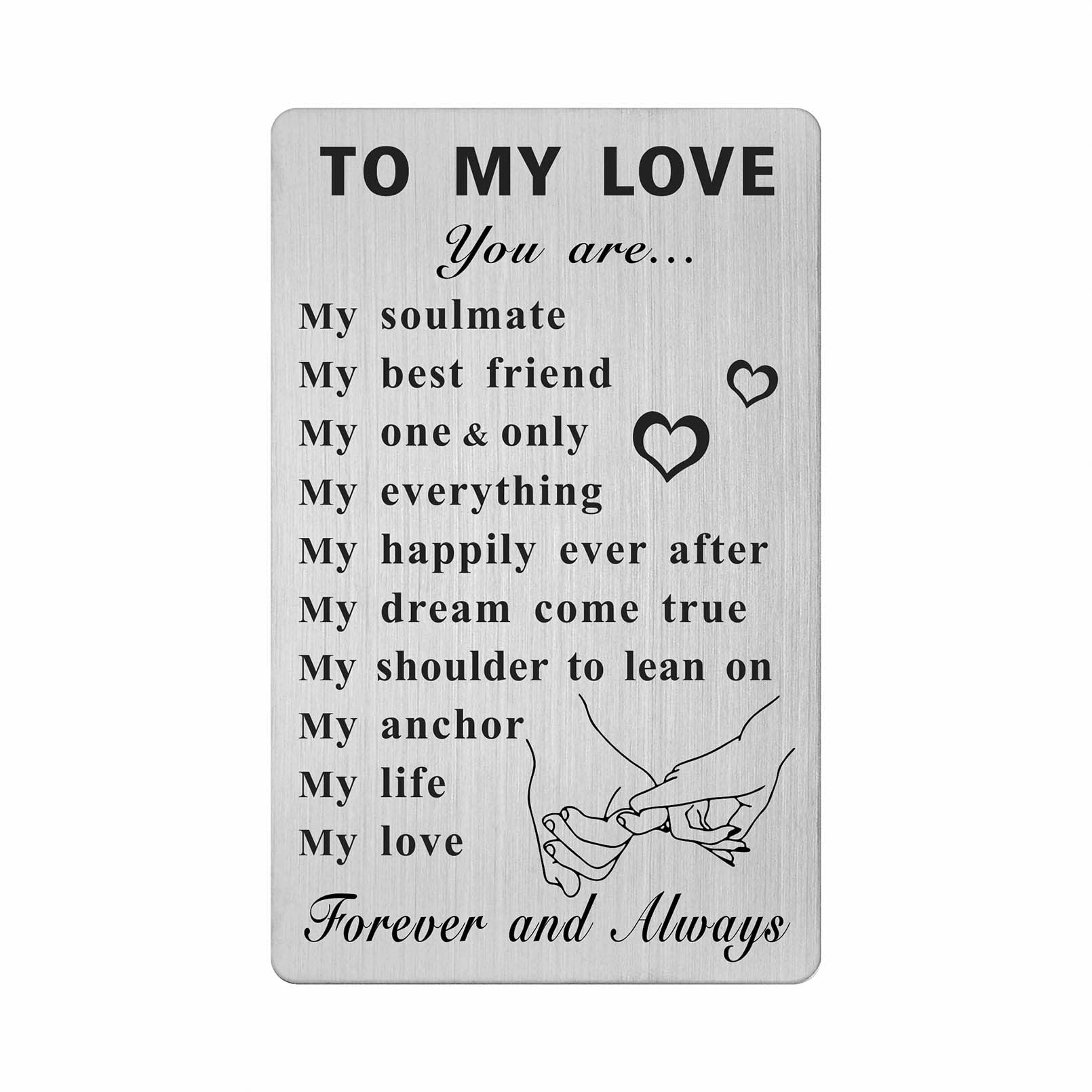 FALOGI My Love Wallet Card, Anniversary Card for Wife, Birthday Gifts for Her Girlfriend, I Love You Gifts for Her