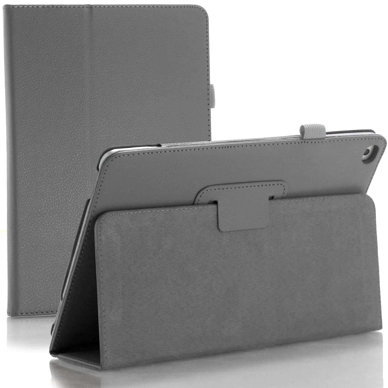 Folio Plain Leather Stand Case For Apple iPad Air (1st) Air 2 iPad 9.7 5th iPad 6th Generation (Grey)
