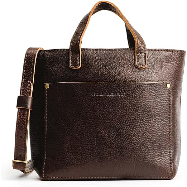 Portland Leather Goods Brown Mini Backpack Purse Pebbled Leather Made USA Portland Leather Goods Brown Pebbled Leather Bag | eBay main image 4