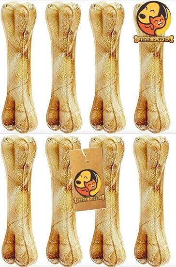 Foodie Puppies Pressed Dog Bone 6 inches (Medium) - Pack of 8 Bones