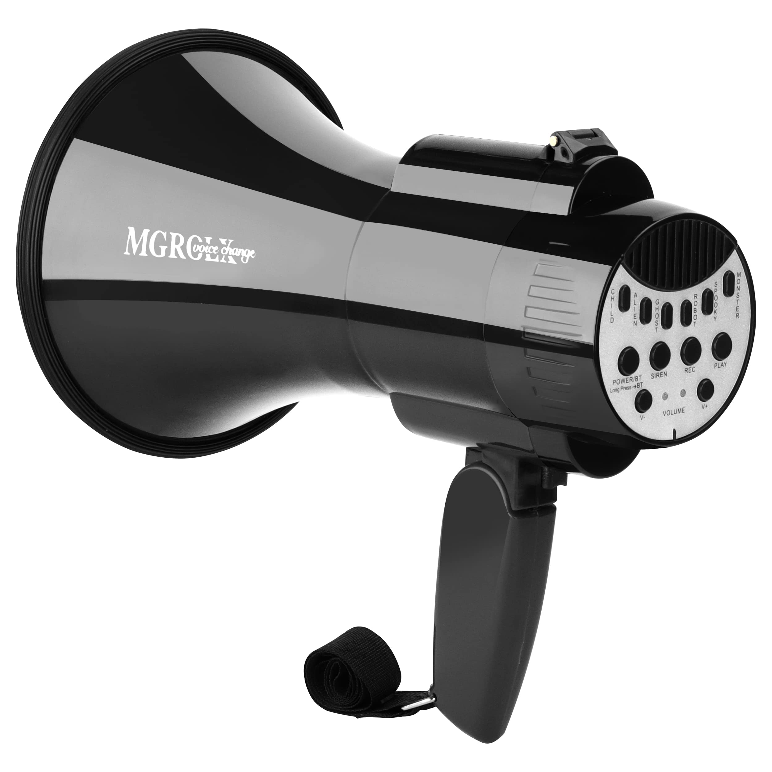 Photo 1 of MGROLX MMGROLX 30w Megaphone Bullhorn | Loud Speaker w/ 6 Different Sound Effects | Built-in Bluetooth Mode, Siren and Recording | Voice Changer Function for Outdoor Sports, Party, Kids(Black)