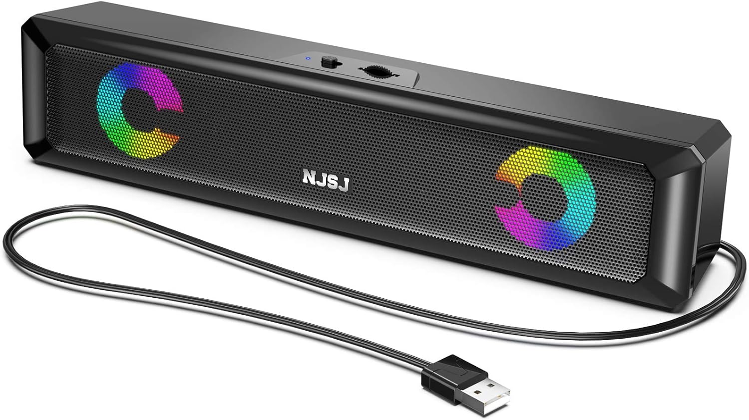 USB Computer Speaker, NJSJ PC Speakers with Powerful Stereo Sound