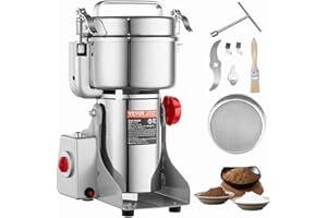 VEVOR 1000g Electric Grain Mill Grinder, High Speed 3000W Commercial Spice Grinders, Stainless Steel Pulverizer Powder Machin