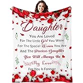 Lavua Valentines Day Gifts for Daughter - Daughter Birthday Gifts from Mom Dad - Gift for Adult Daughters Unique - Gift for Daughters on Graduation & Wedding Day - to My Daughter's Blanket 60"X80"