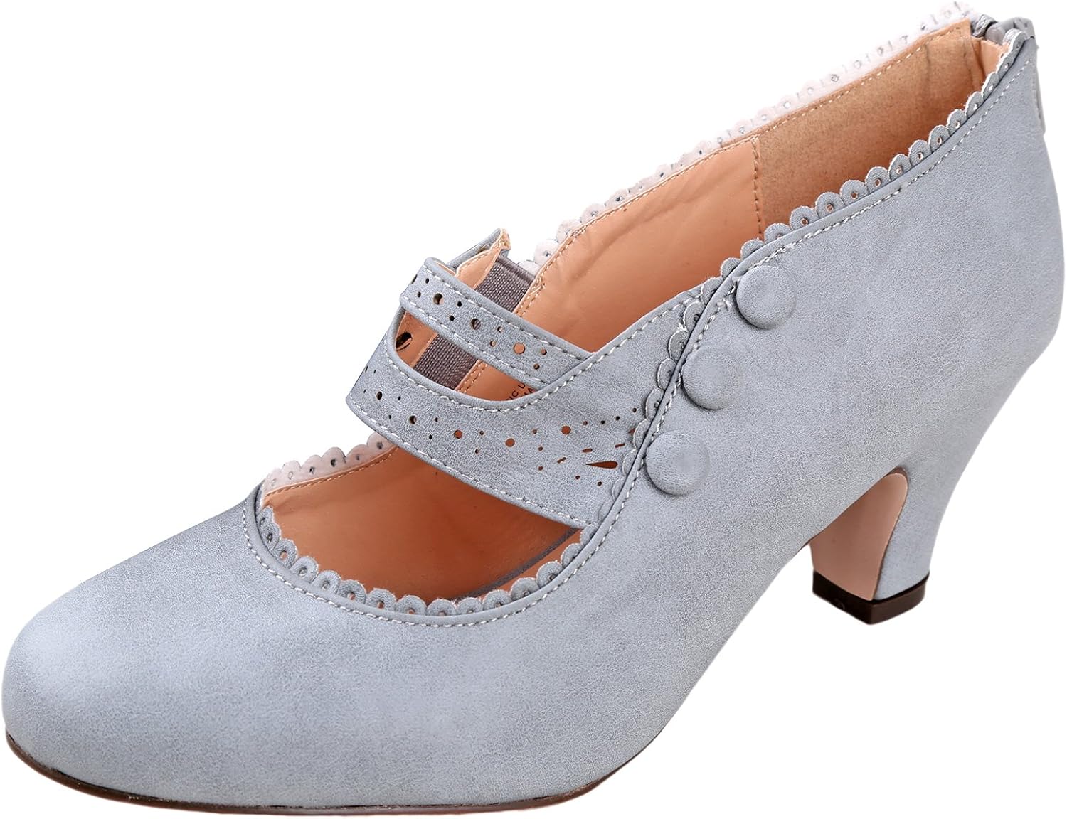 grey mary jane heels