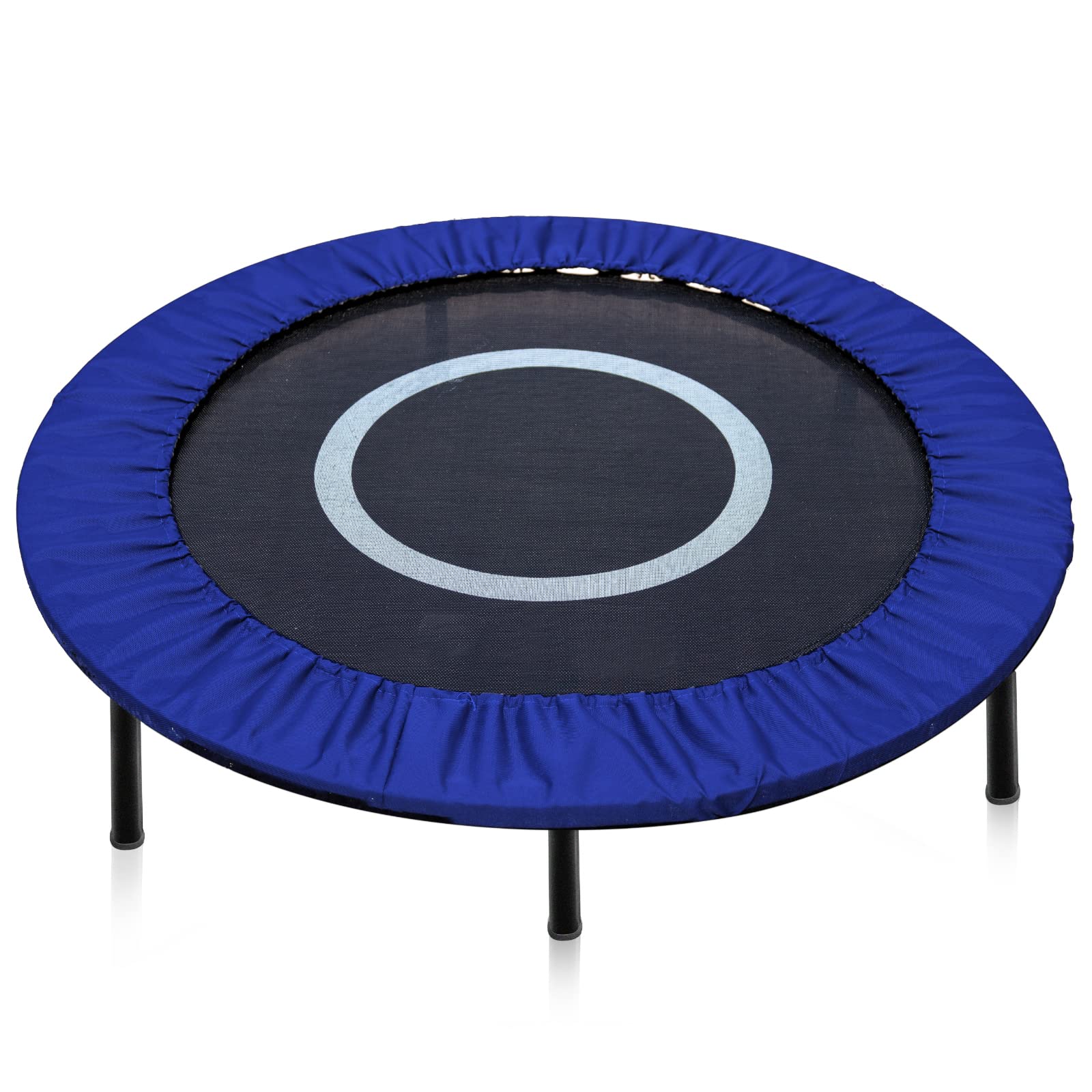 Photo 1 of Trampoline Spring Cover Round Small Trampoline Replacement Safety Cover 600D Oxford Cloth Optional for Serviceable Waterproof Frame for Home(36 Inch-6 Hole,Blue)