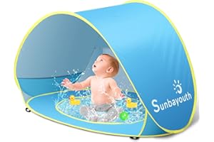 SLSWHLX Sunba Youth Baby Pool Tent, UV Protection Infant Pop Up Sun Shelters Shade