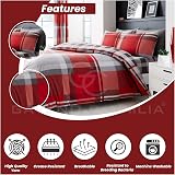 GC GAVENO CAVAILIA Geometric Duvet Cover Set King Red Reversible view 3