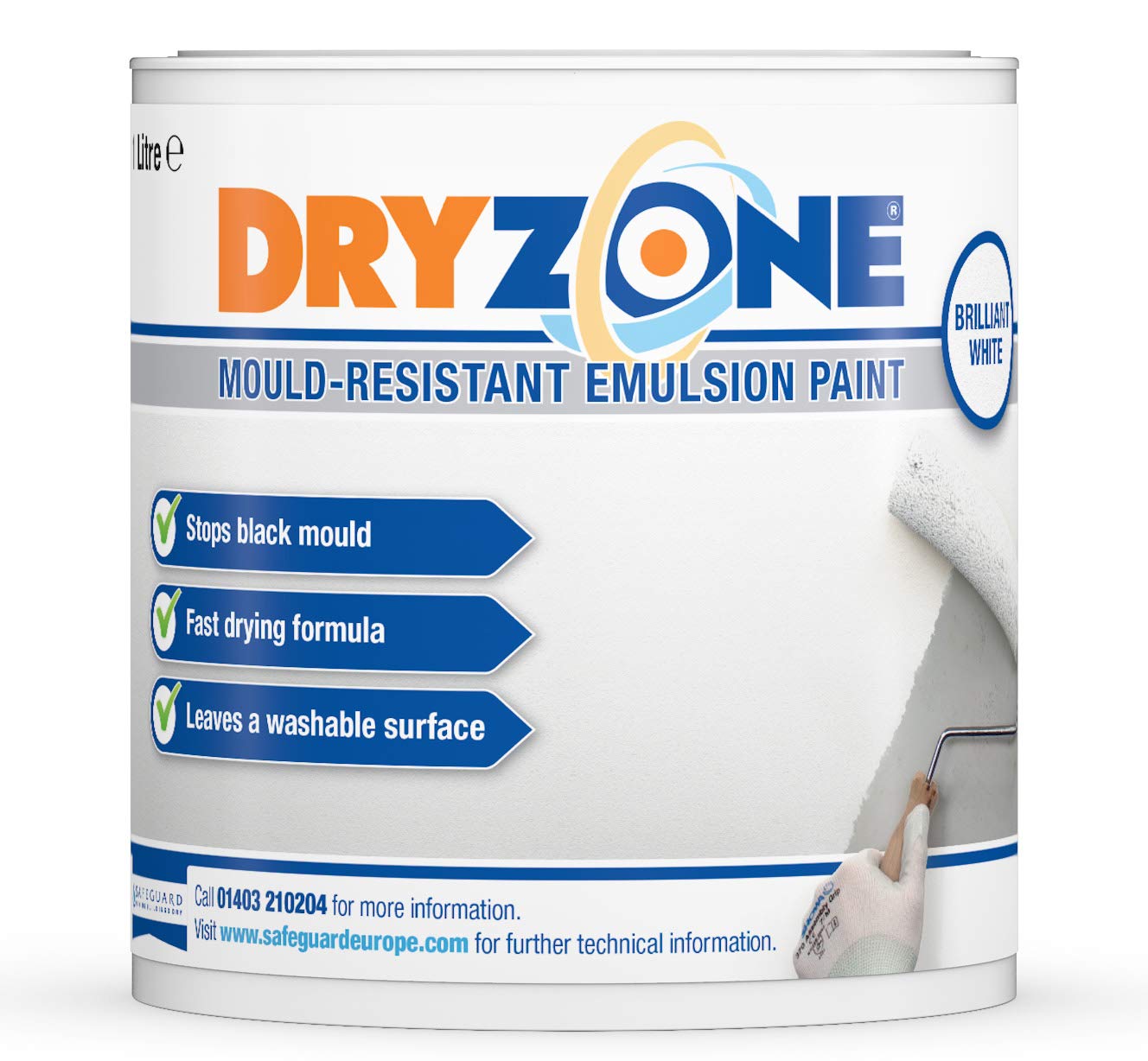Dryzone Anti Mould Paint 1L Resistant for 5 Years Brilliant White eBay