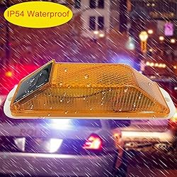 Aolyty Solar Strobe Warning Light Sensitive LED