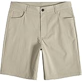 DELCARINO Men's Slim Fit Casual Golf Shorts Light-Stretch Dress Basic Shorts Classic-Fit 9" inch with 4 Pockets