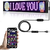 Programmable LED Sign for Business,Flexible Digital Sign,Scrolling LED Sign,Bluetooth APP,DIY Design Animations,Text, Graffiti,Colour (23''x5'')
