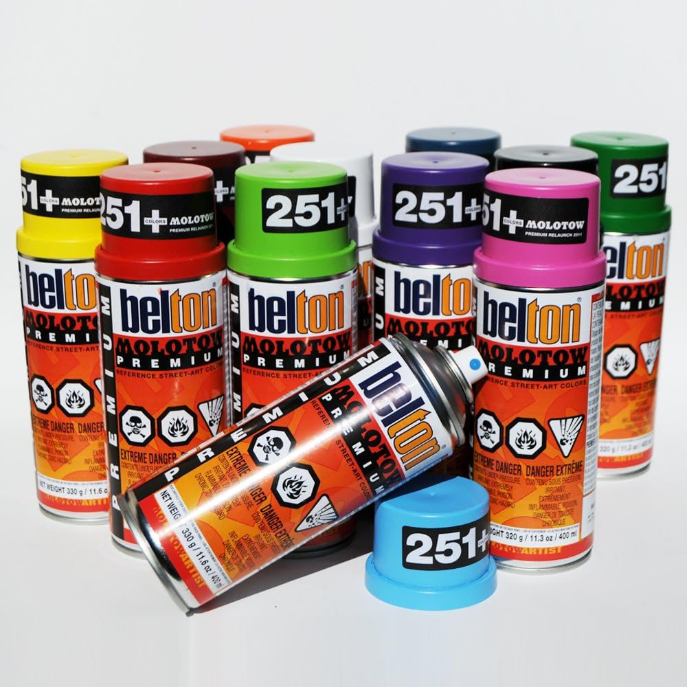 Molotow Premium Belton 400 ml beliebtes Farben Set 12 Graffiti Street