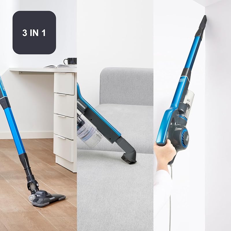 Aspirador de pó black + decker bxvms600e, 600 w, sem saco, cinza escuro