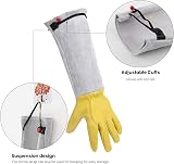 UneedMe Gardening Gloves for Women Men Thorn Proof Long Cuff, Comfortable view 2