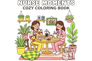 Nurse Moments Cozy Coloring Book: Cute Relaxing Nurse Life Scenes, Self-Care Moments, Stress Relief Coloring Pages for Health