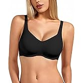 VQJ Women's Jelly Bra Ultra Soft Full Coverage Wireless, Cloud Comfort No Underwire Push Up & Lift with Full Support Bra