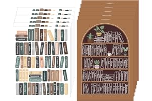 TINOALY 12pcs Bible Reading Tracker Stickers, Classic Bible Book Shelf Stickers Gifts for Christian & Books Lovers Readers Study Labels Supplies for Deeper Reading in The Book