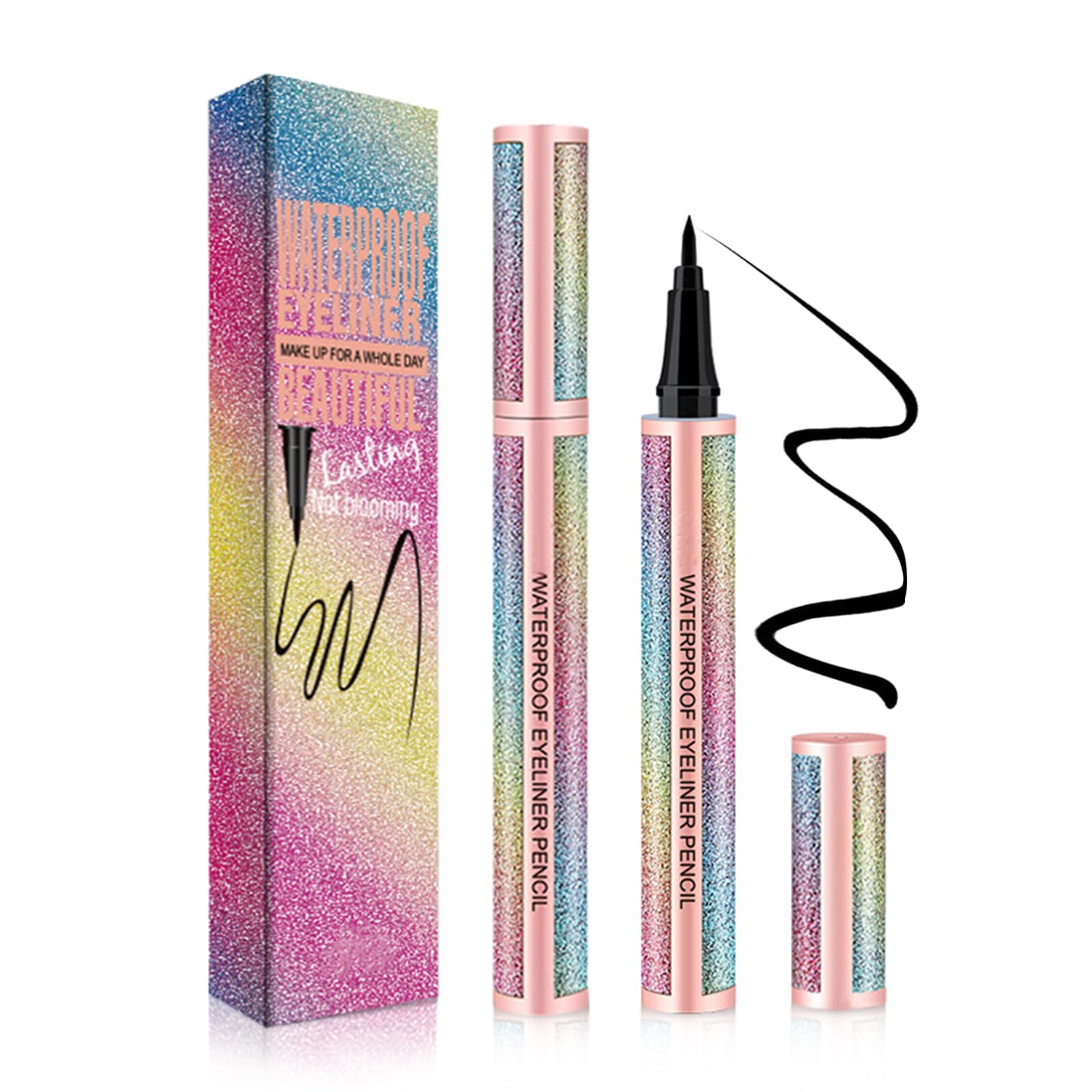 Waterproof Liquid Eyeliner Black Waterproof Eye Liners,Sweatproof and Smudgeproof, Quick Dry Vivid Eye Long Lasting Pen Pencil