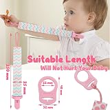 Oerphh 4 Pack Baby Pacifier Clips Soother Chain Silicone Adapters Girls Boys view 5